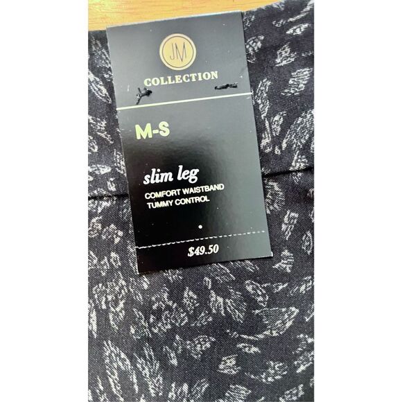 JM Collection Womens Bandleader Pull-On Pants Deep Black Size M Short NWT P1-227 - Picture 11 of 11